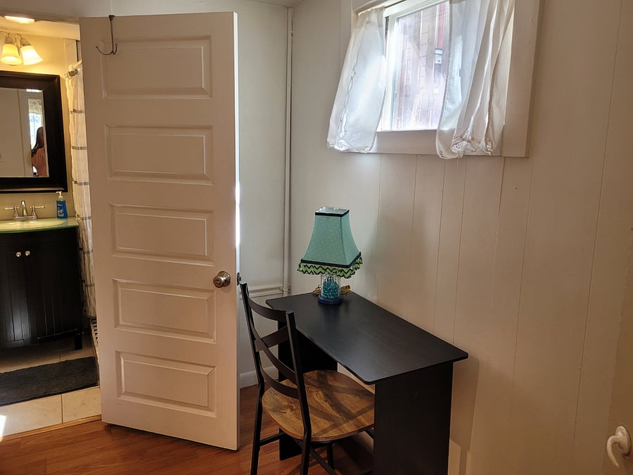 sunny work space in second bedroom