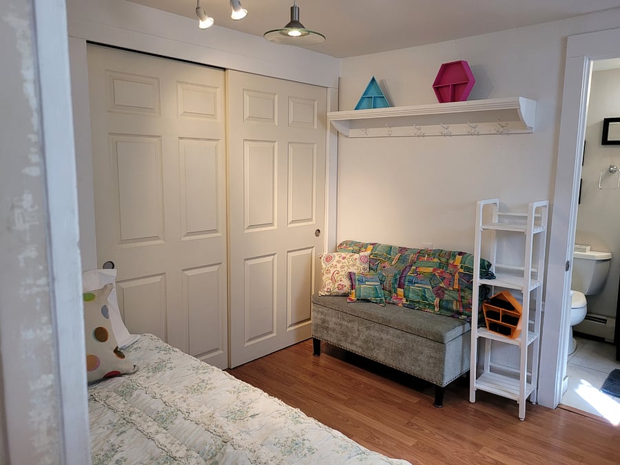 second bedroom with attached 3/4 bath