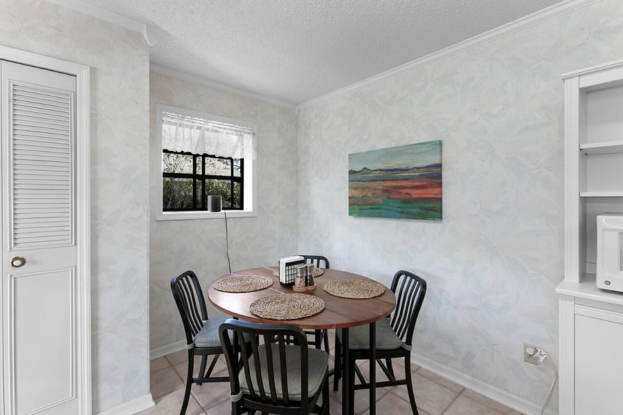 Breakfast nook in the kitchen for taking mornings slow