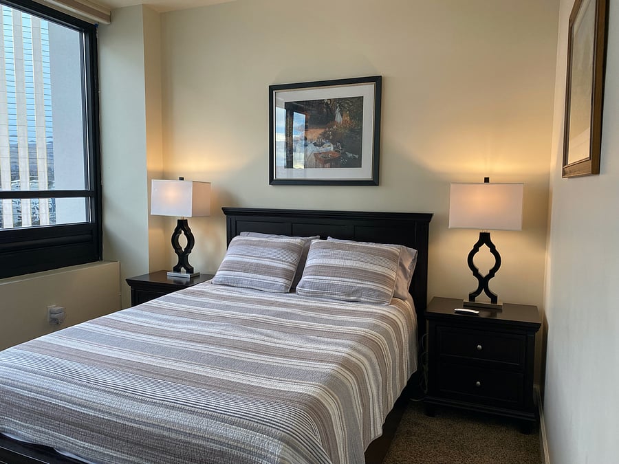Queen sized bed