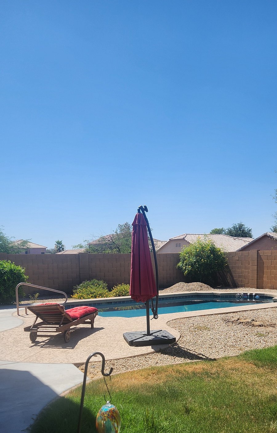 pool, and jacuzzi on the patio