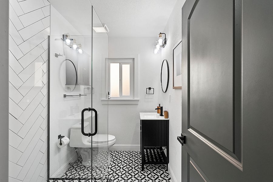 Bathroom #2 with a shower in it