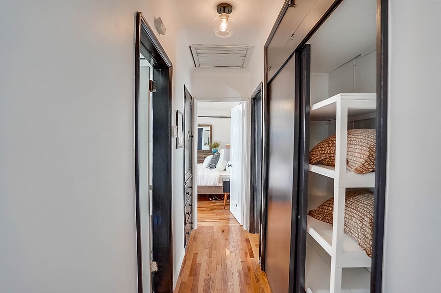 Hallway with Linen Closet