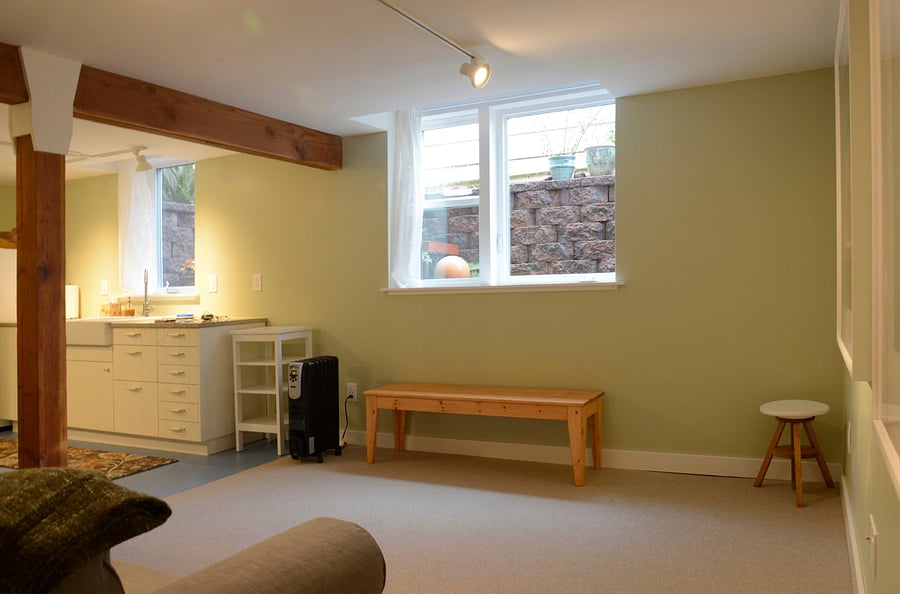 View from living room to outside.