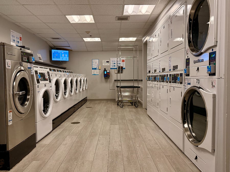 Large and clean laundry room
