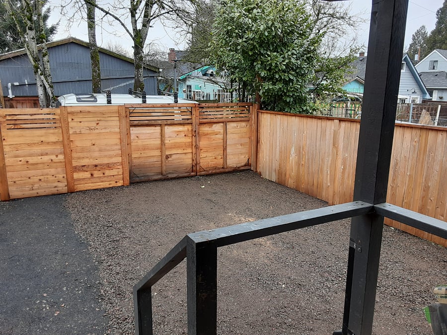 Fenced in back yard