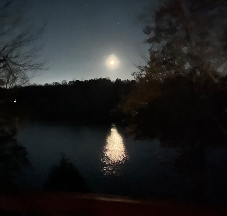 Midnight moon view