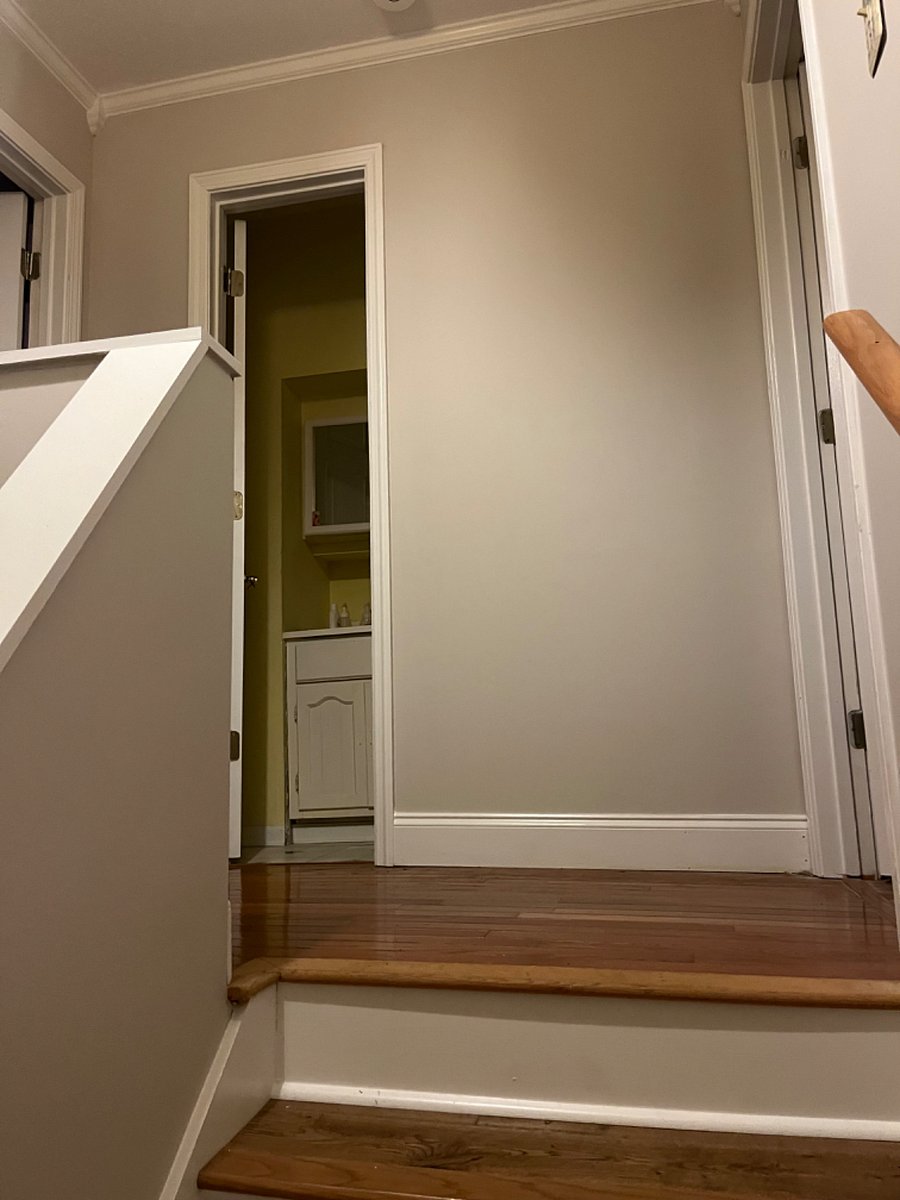 The half bath upstairs