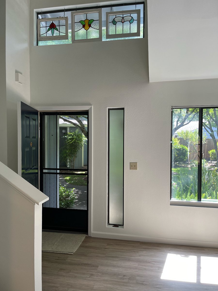 Front entry from living room view
