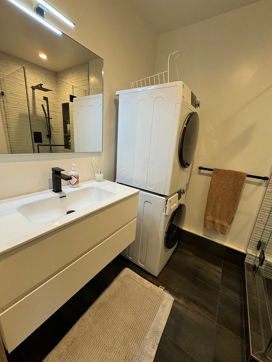 Bathroom - vanity & W/D