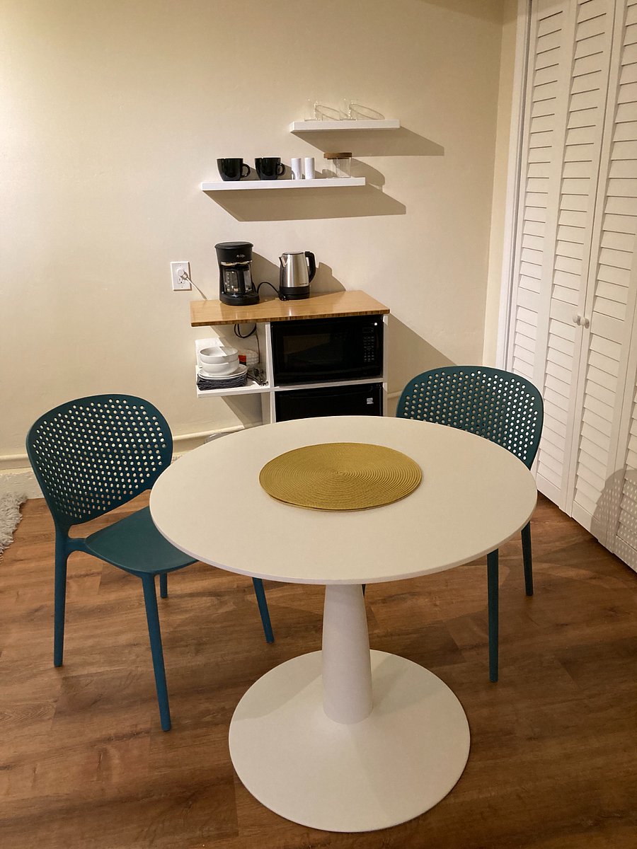 Your workspace / dining / food prep area.