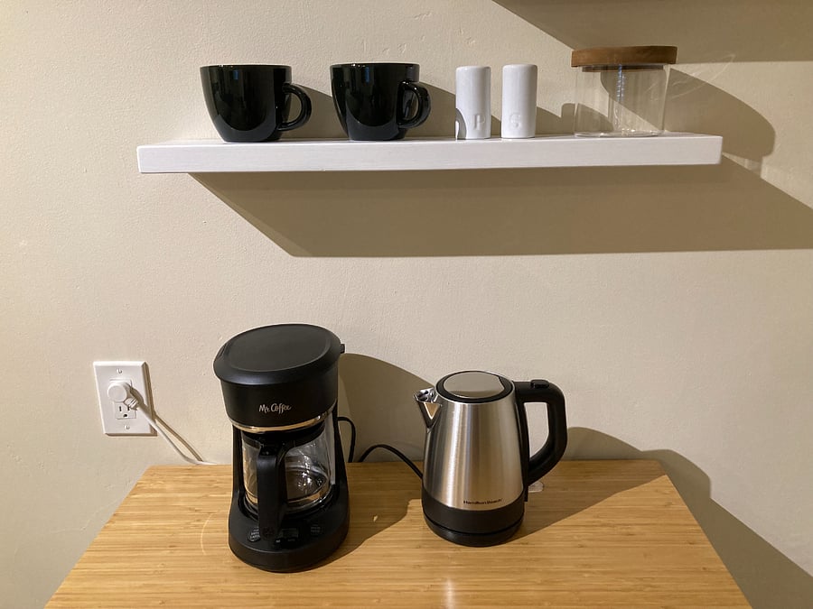 The essentials...We'll start you off with a canister of French Roast coffee.