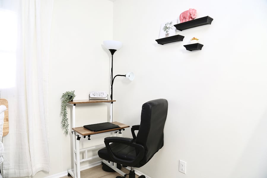 Mobile Sit Stand Desk(Take your work anywhere, any room, or even outside )