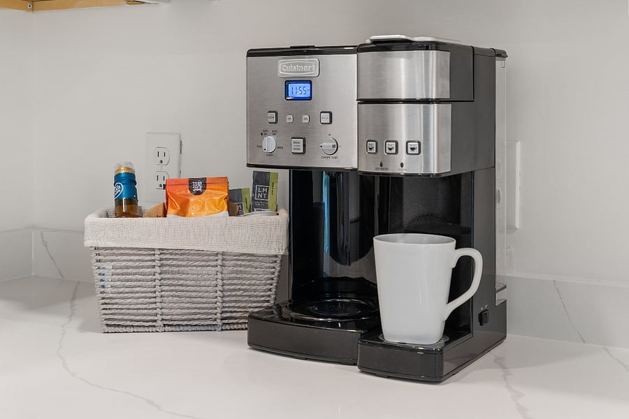 Stocked coffee bar