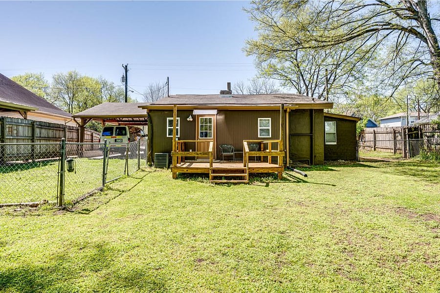 Looking at the Back of House and deck