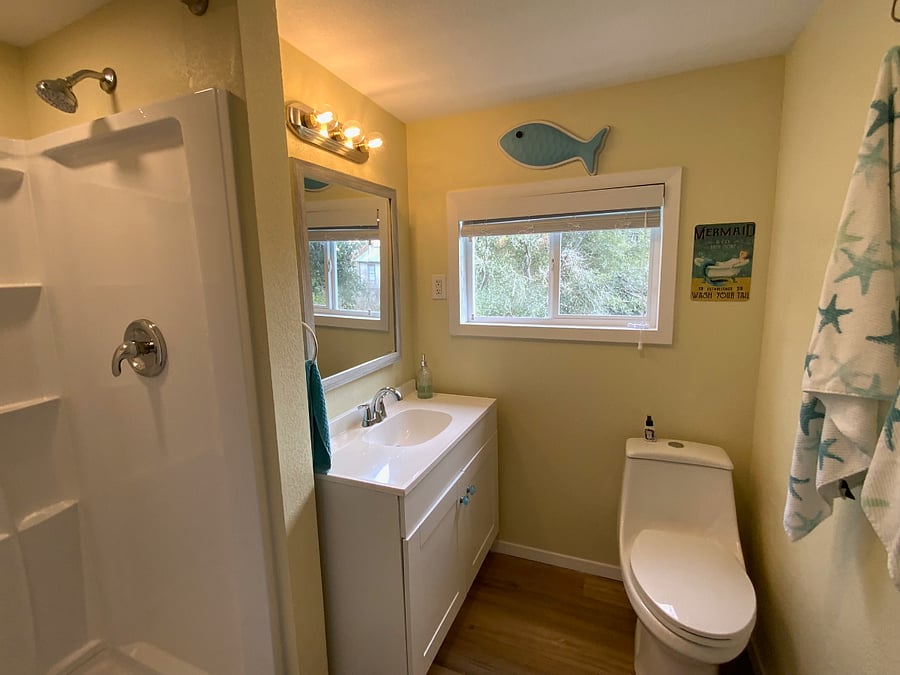 Full bathroom with shower