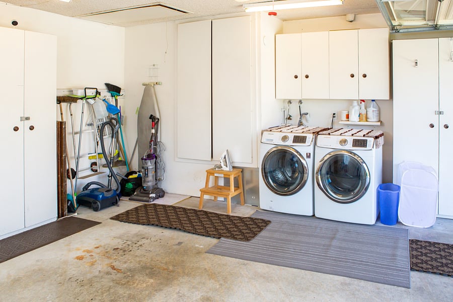 Rent includes monthly housekeeping service but we also have two vacuums, ironing board and iron, and all cleaning products.