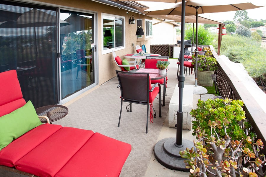Patio overlooks Carlsbad
