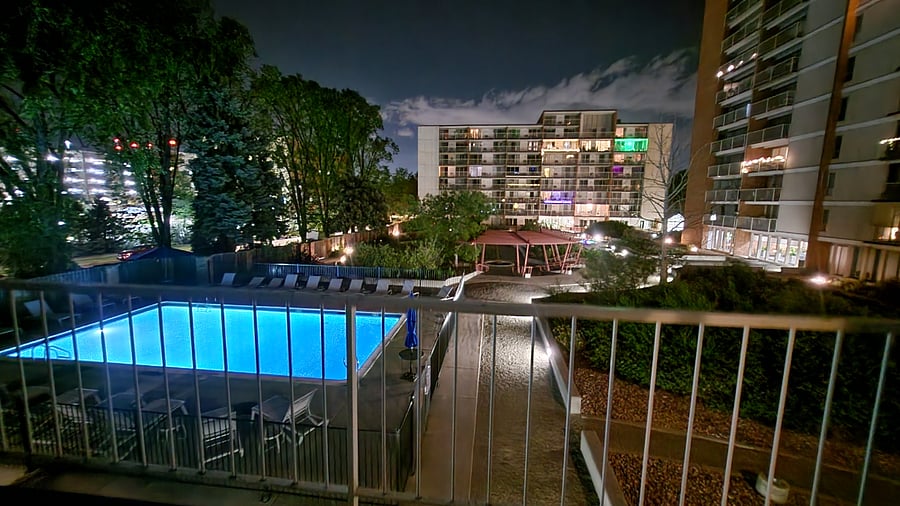 Courtyard view from the balcony of condo #205.
We have two identical condos, #205 and #506