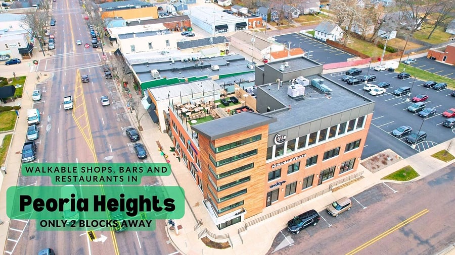 2 blocks from dining and shopping