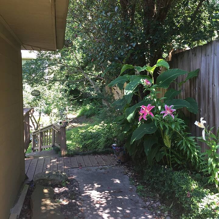 private entrance on the side of the house
