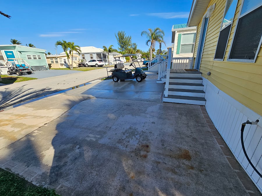 2 car parking, plus golf cart.