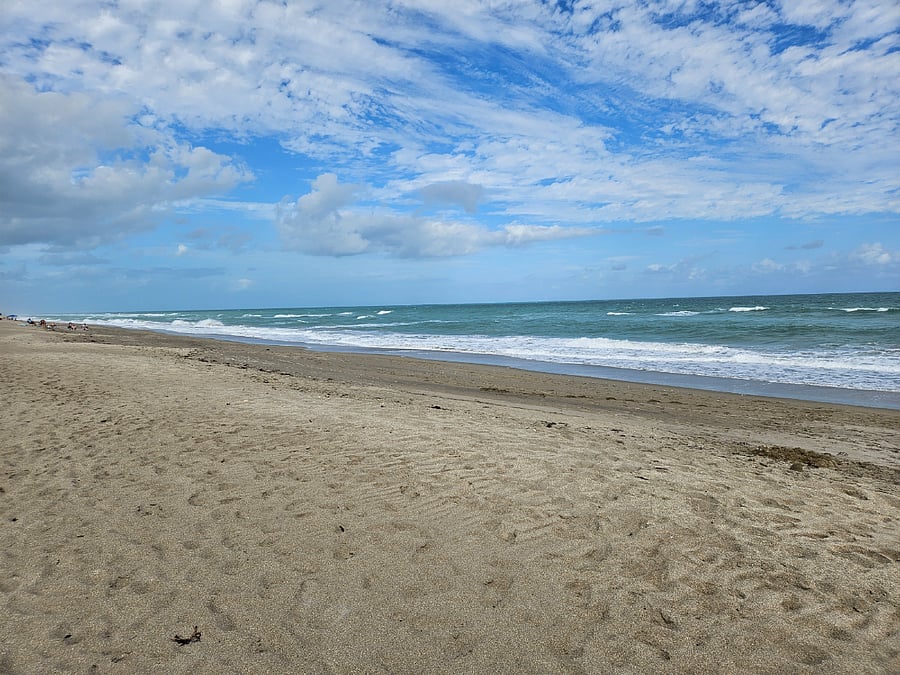 The private beach at Windmill Village.