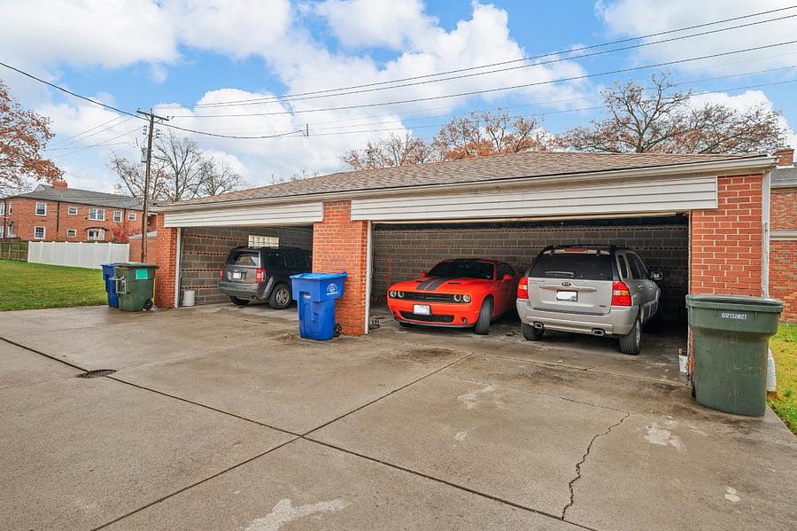 Dedicated garage parking space in rear of building 