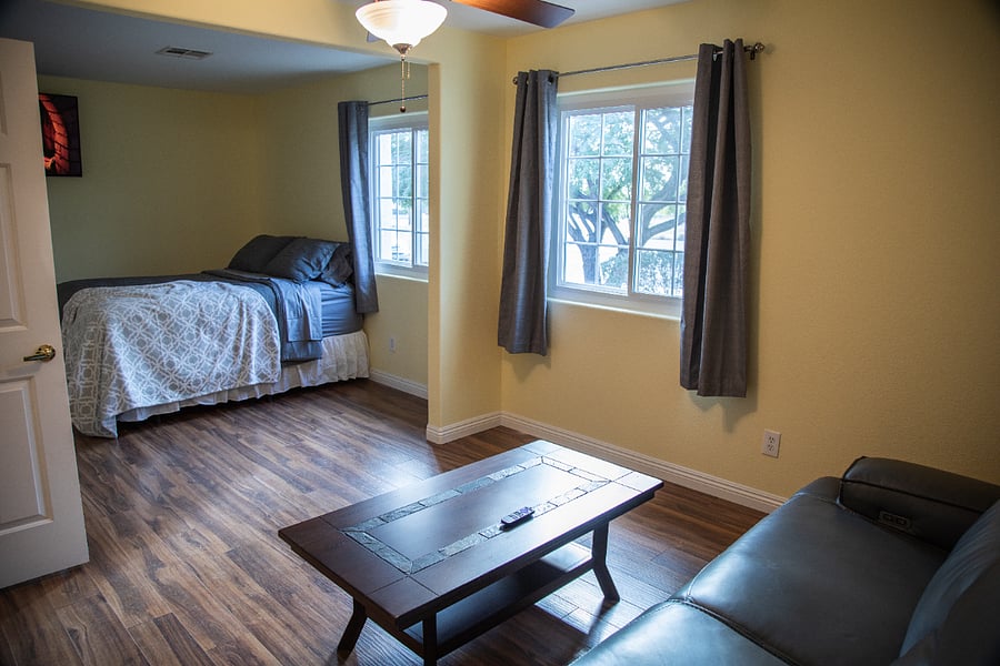 2 front bedrooms are combined into one large suite with sitting area, but can also be separated with another bed added to be a 5th bedroom.