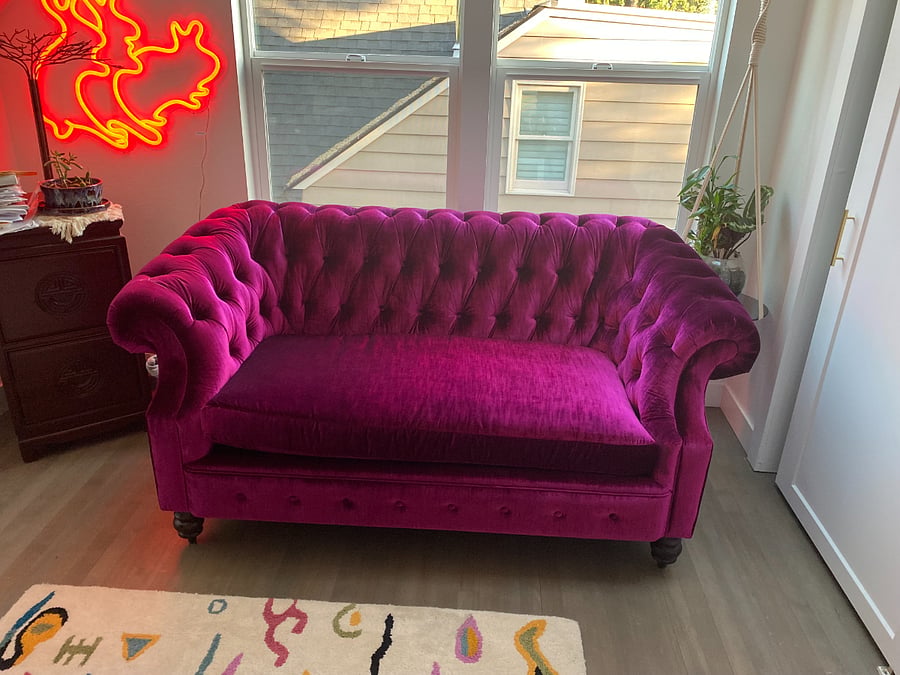 Office upstairs with twin size pull out couch