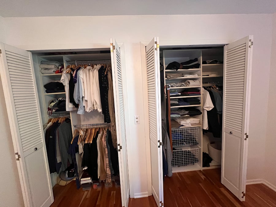His & Hers Master Closet.