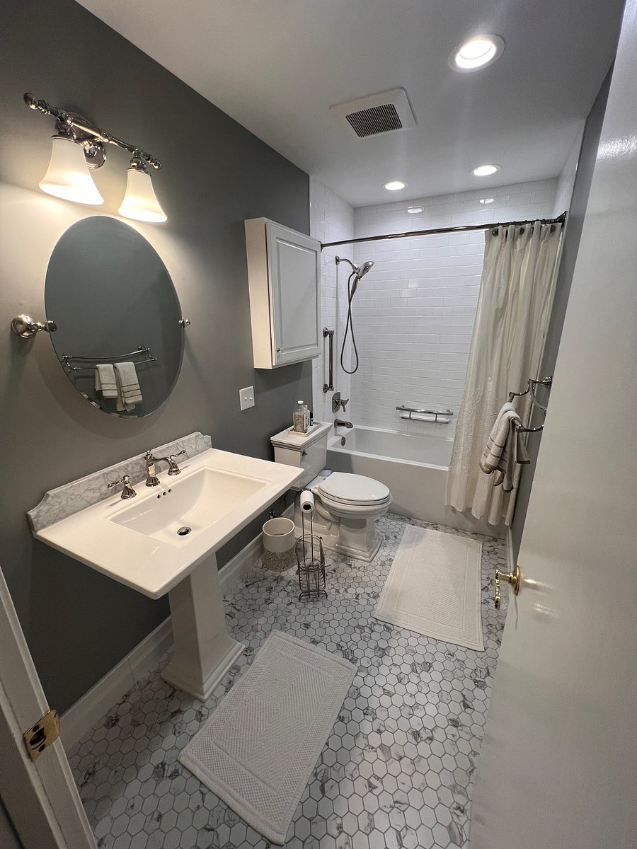 Beautiful remodeled upstairs bathroom.