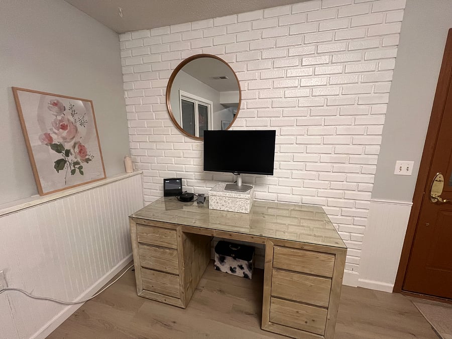 Downstairs workspace.