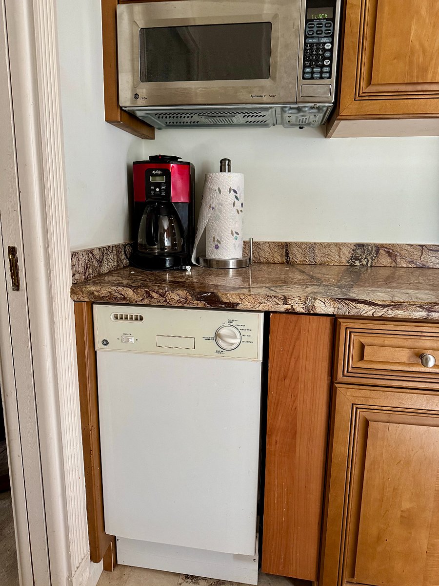 Dish washer and sink counter