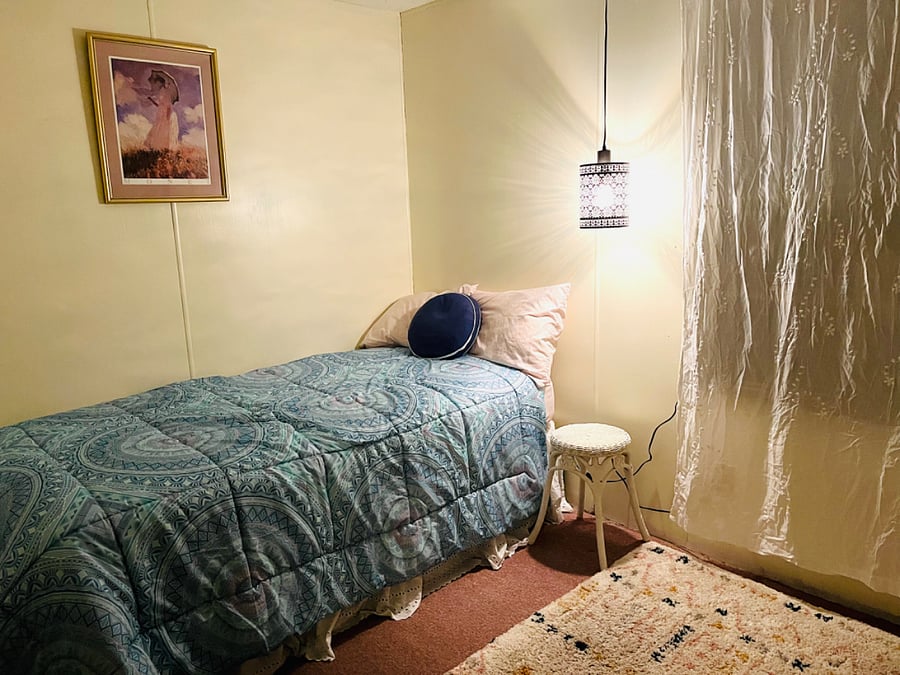 The second bedroom is great for a child or a person who is comfortable in a single bed.