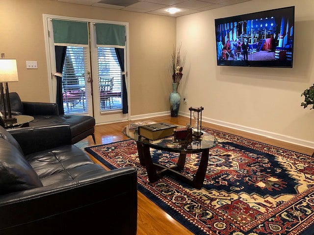 Entertainment Room - With view of 70-inch Smart TV.
