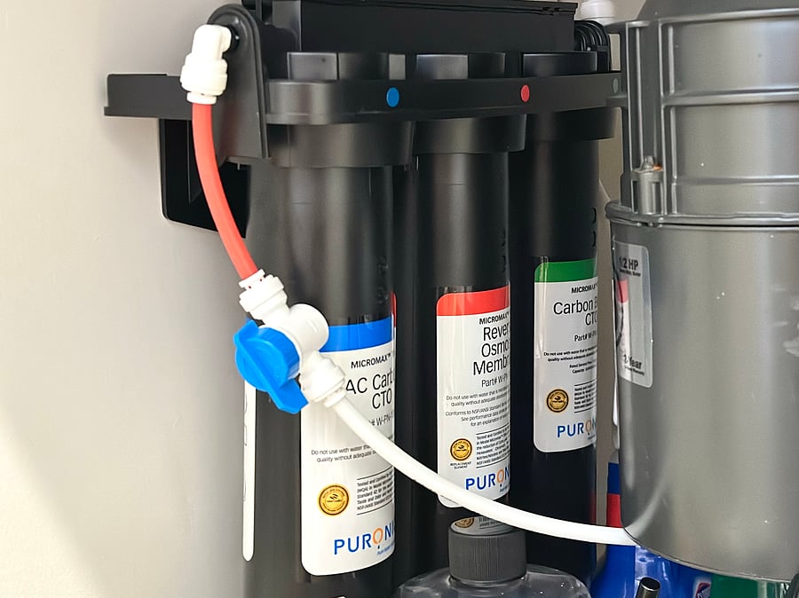 Reverse Osmosis water filtration for the kitchen to provide the purist water quality for drinking and cooking.