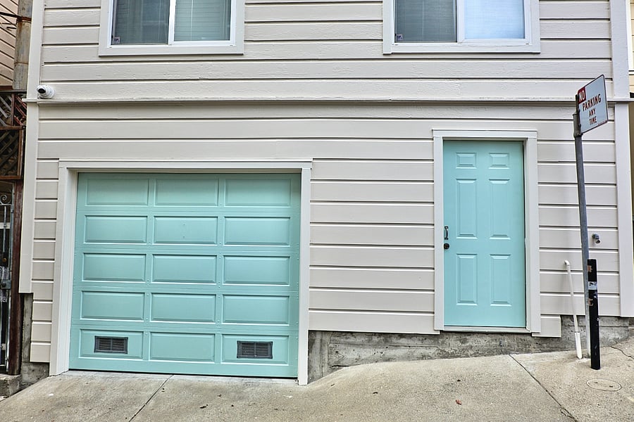 Exterior view of the garage
