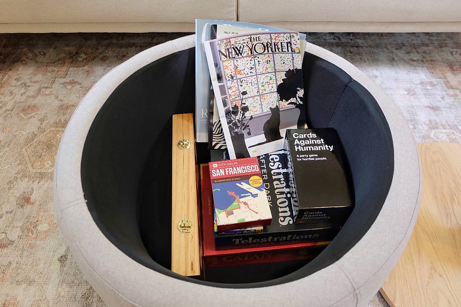 Selection of games and magazines for your entertainment