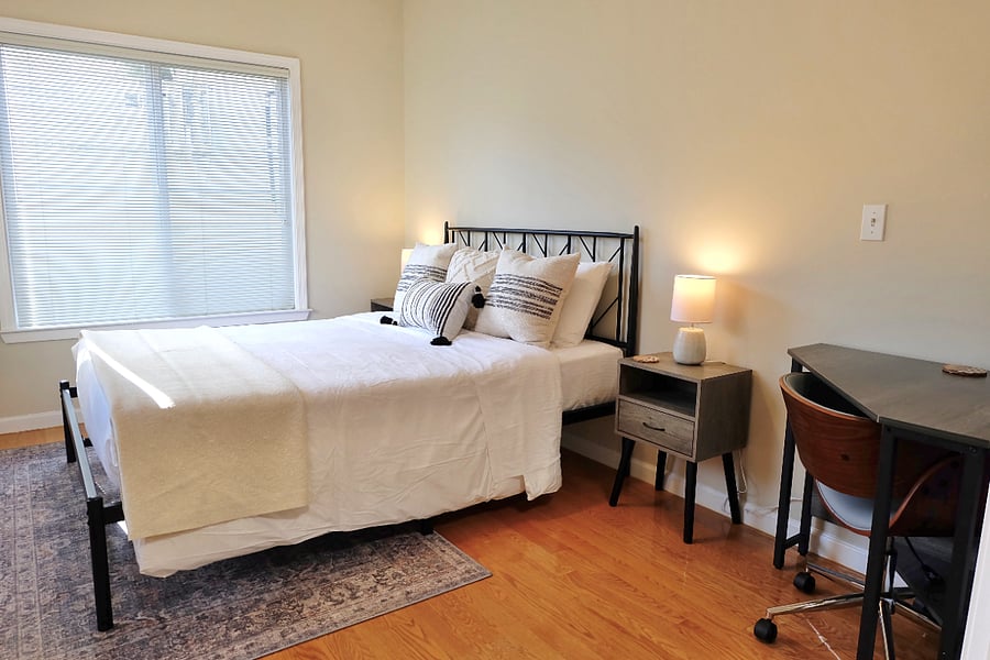 Dedicated desk space in Bedroom 1