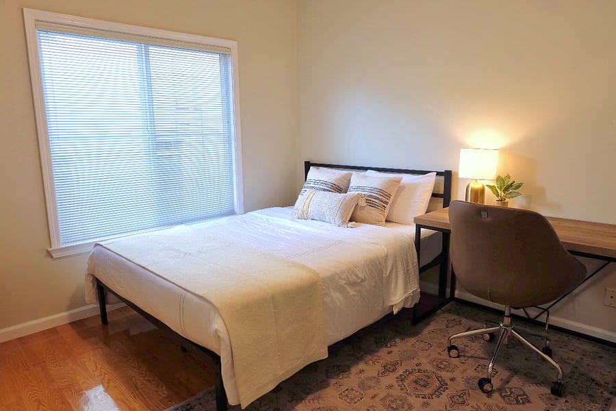 Dedicated desk space in Bedroom 2
