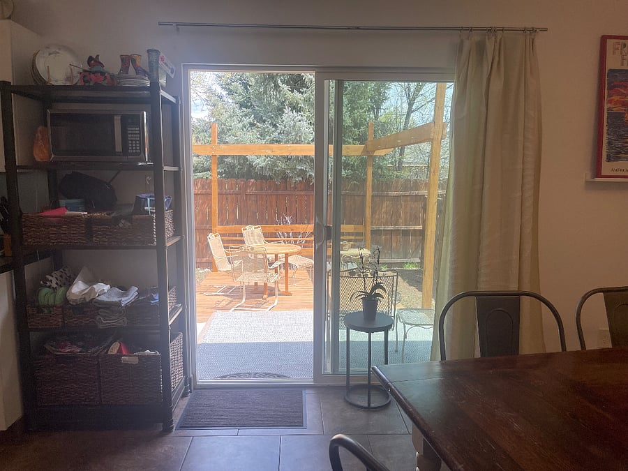 dining room looking on back patio