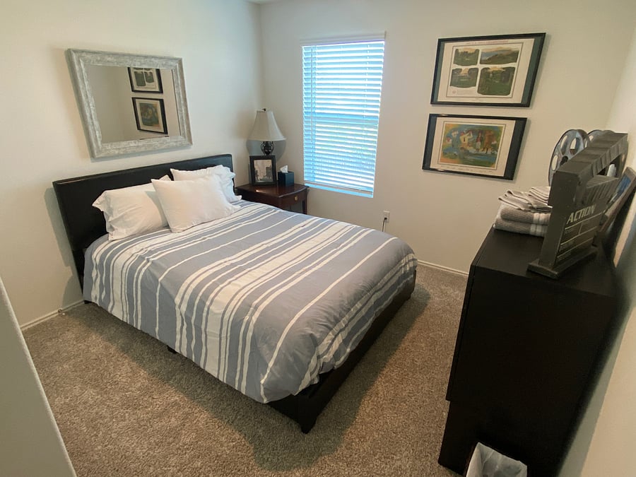 Your bedroom. Comfy Queen bed.