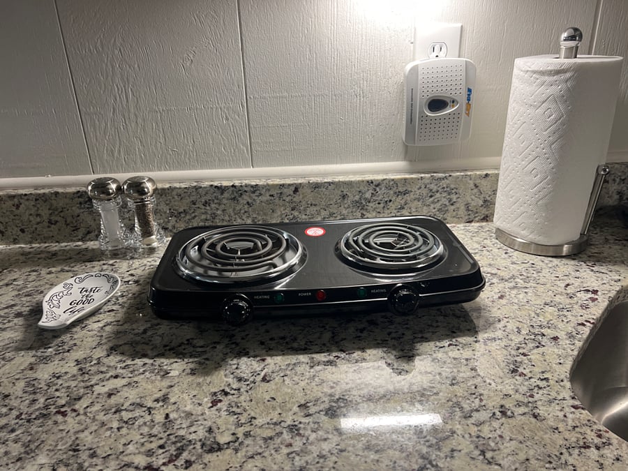 total of 3 Portable stove tops for easy storage under the countertop