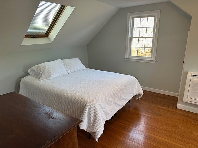 2nd Floor - North Bedroom with Skylight, 1 Queen Bed and Minisplit for Heat & A/C