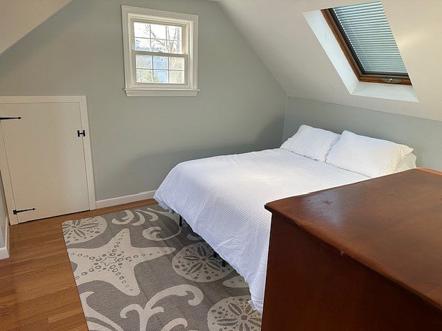 2nd Floor - South Bedroom with Skylight, 1 Queen Bed and Minisplit for Heat & A/C