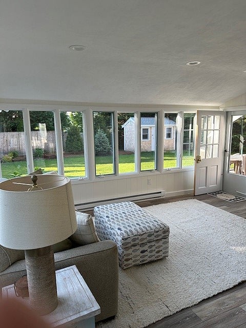 Sunroom leads to the Patio and Backyard