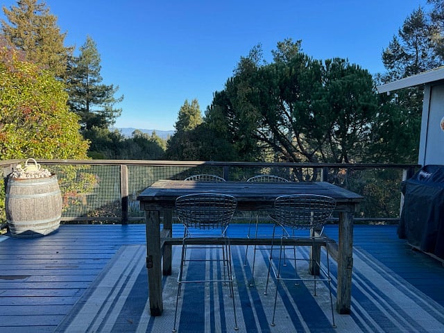 Deck off the kitchen.