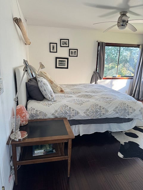 Master Bedroom also with more views of apple trees and pear trees. 