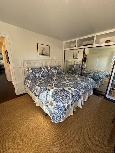 Second room with king bed. Views of vineyard from the bed.
